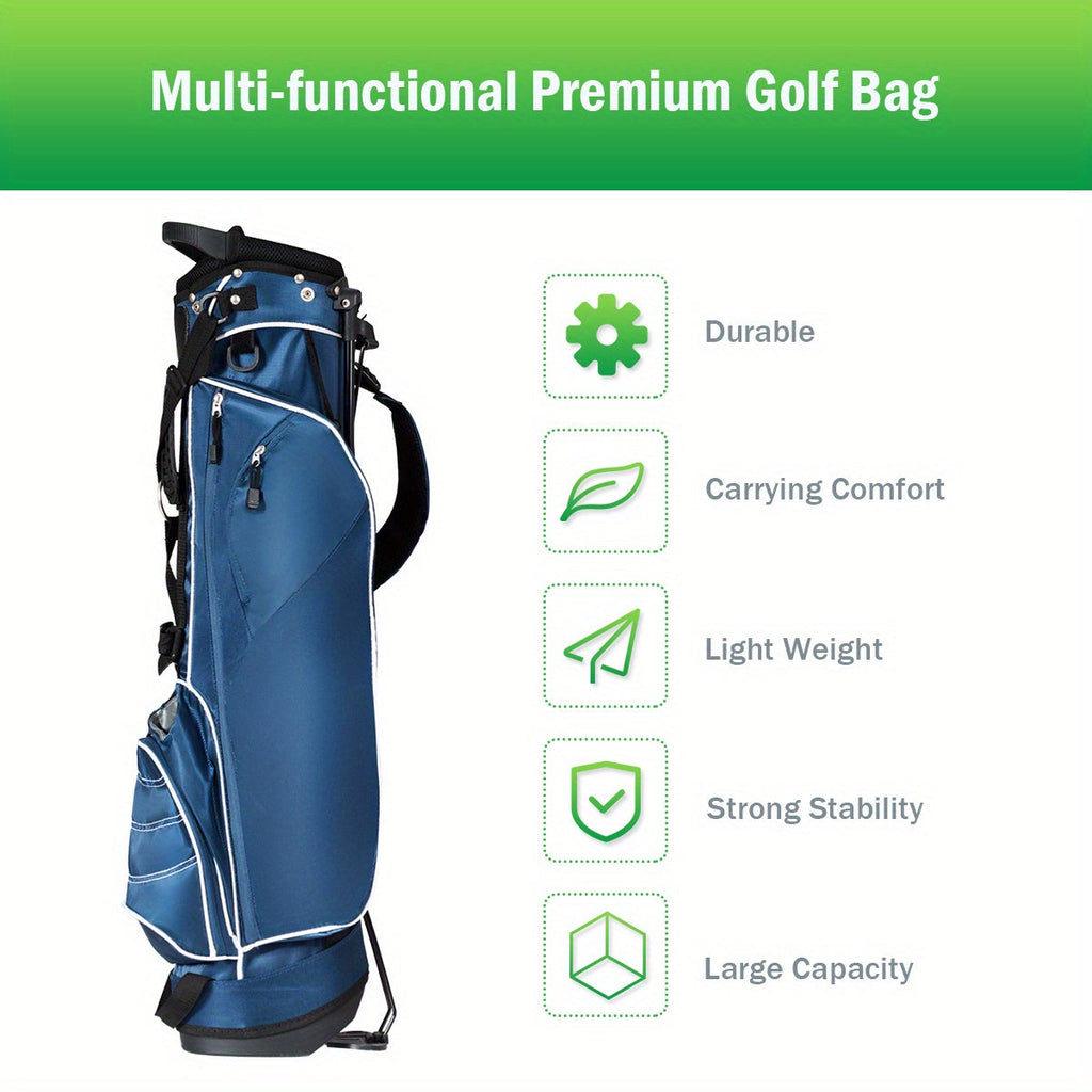 Golf Stand Cart Bag with 4-Way Divider-3